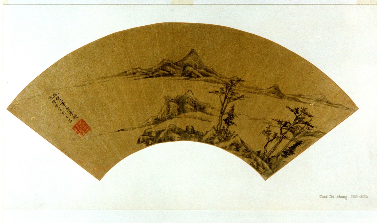 Landschap in de stijl van Ni Zan door Dong Qichang