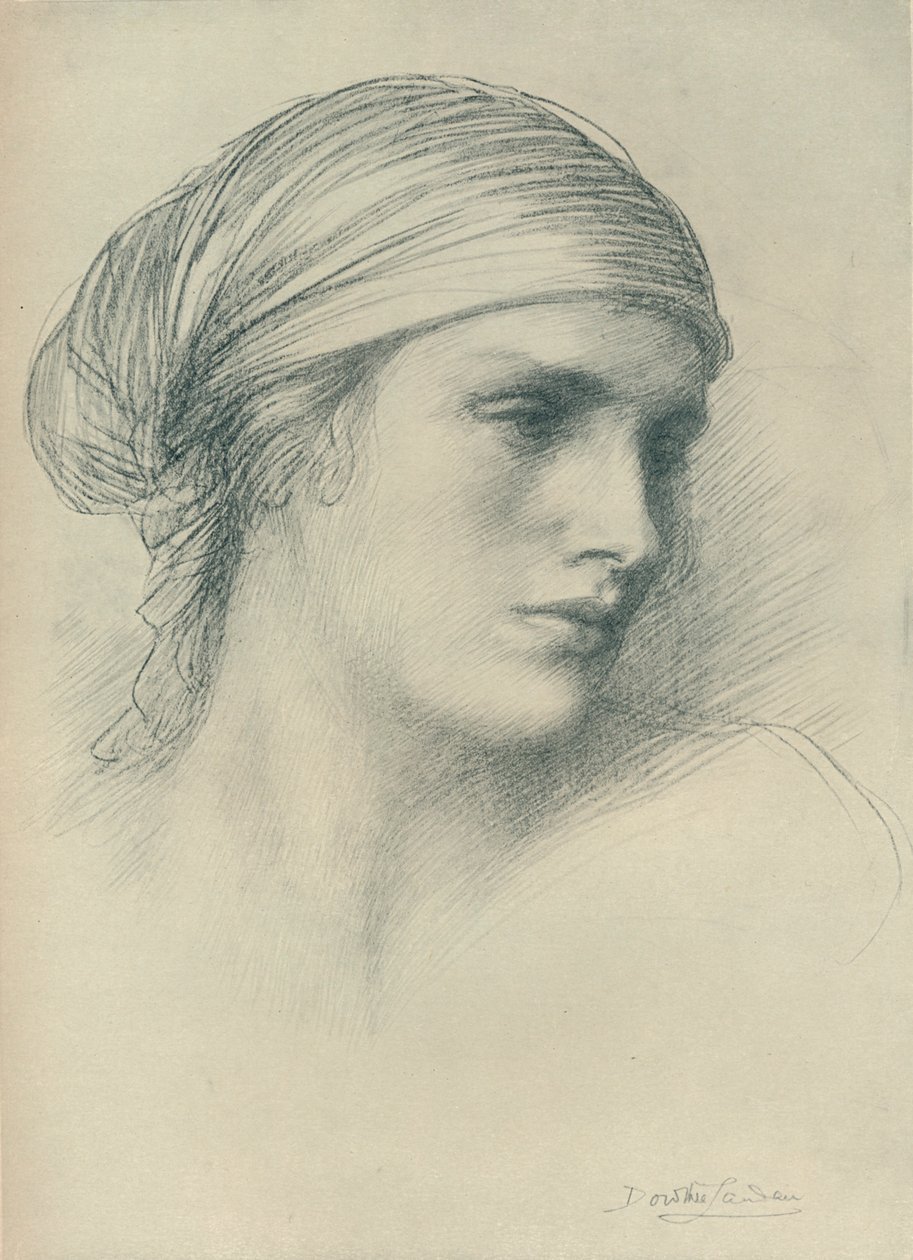 Studie van een Hoofd, ca. 1916 door Dorothea Landau