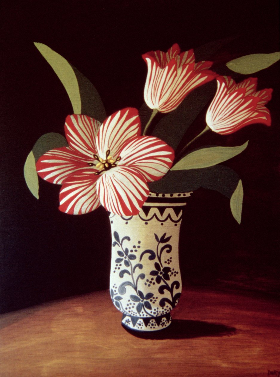 Gestreepte Tulp door Dory Coffee