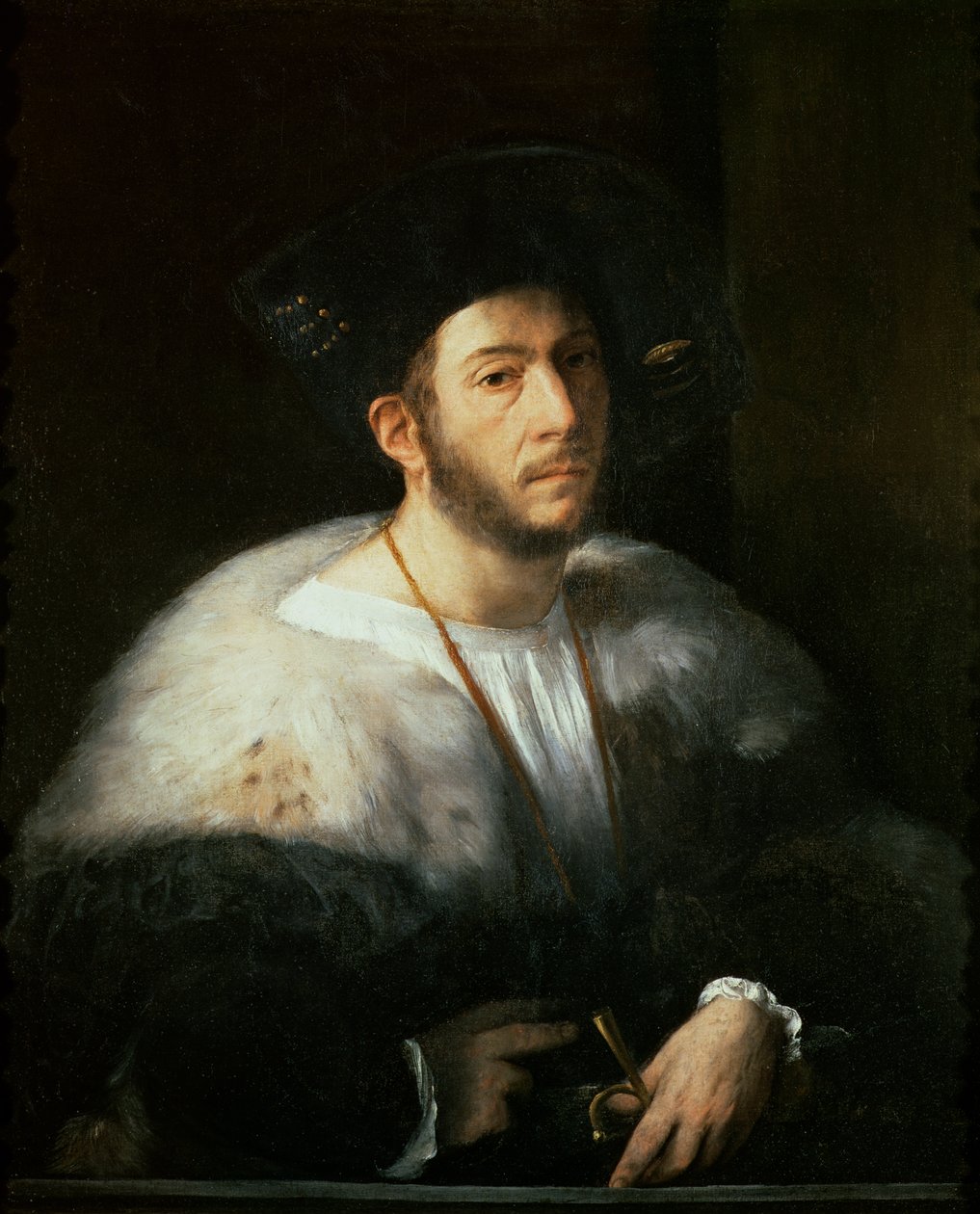 Portret van een man, mogelijk Cesare Borgia (1476-1507) door Dosso Dossi