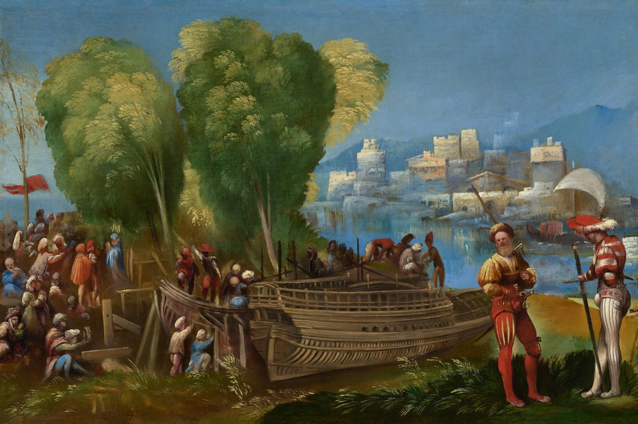 Aeneas en Achates aan de Libische Kust door Dosso Dossi