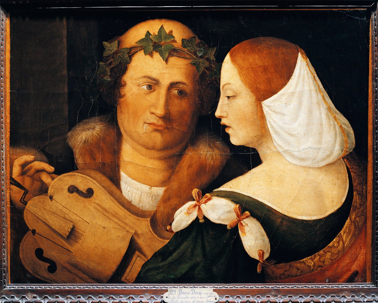 Fontaine Chaalis, hofpoëet en vrouw door Dosso Dossi