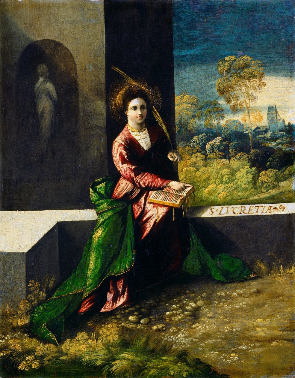 Heilige Lucretia door Dosso Dossi