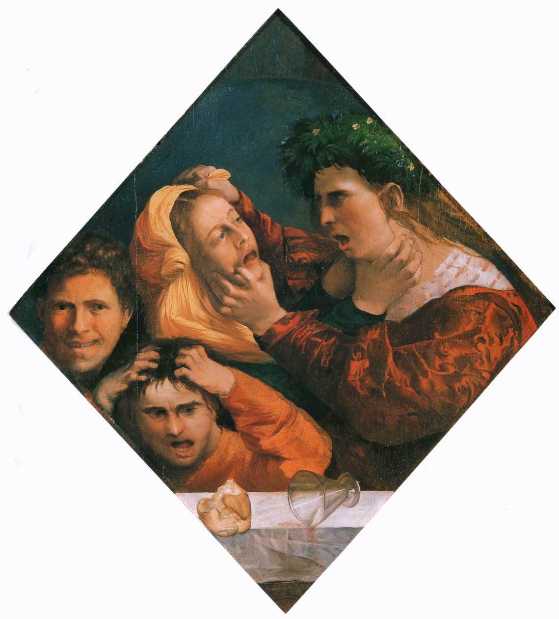 De ruzie, ca. 1515-20 door Dosso Dossi