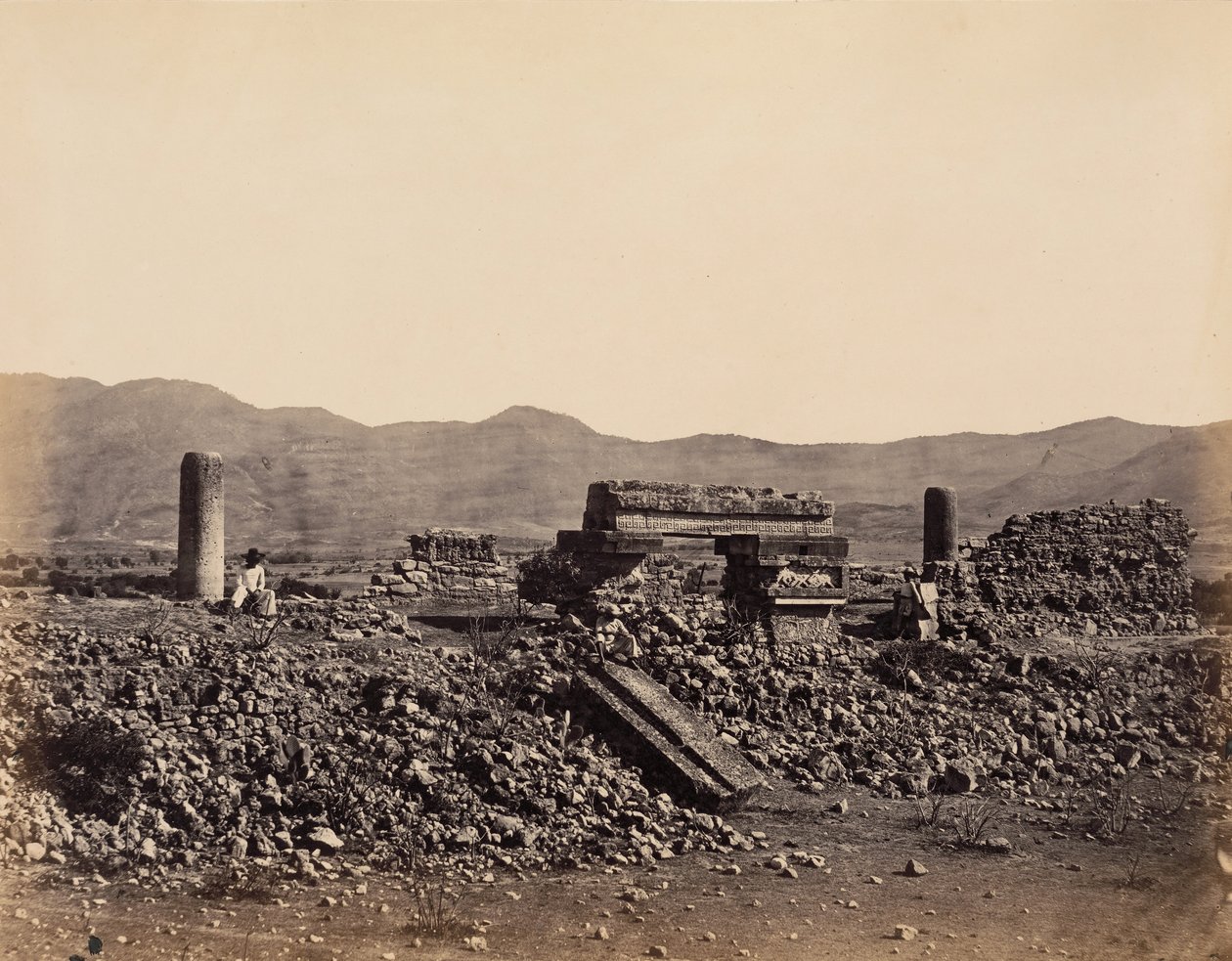 Tweede Paleis in Mitla, Mexico door Désiré Charnay