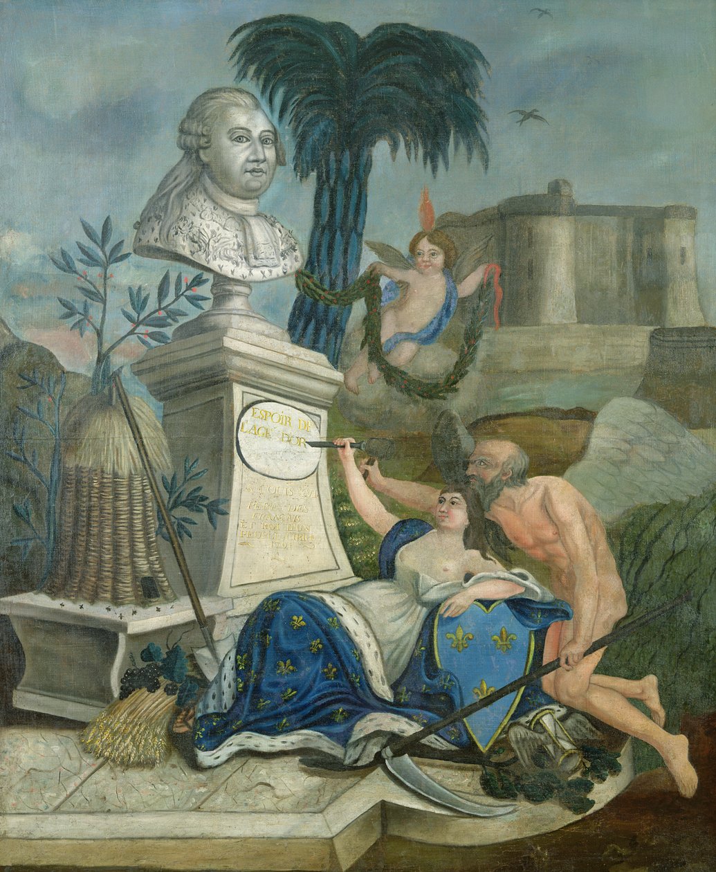 Verheerlijking van Lodewijk XVI, Vader van de Fransen, 1789 door Dubois