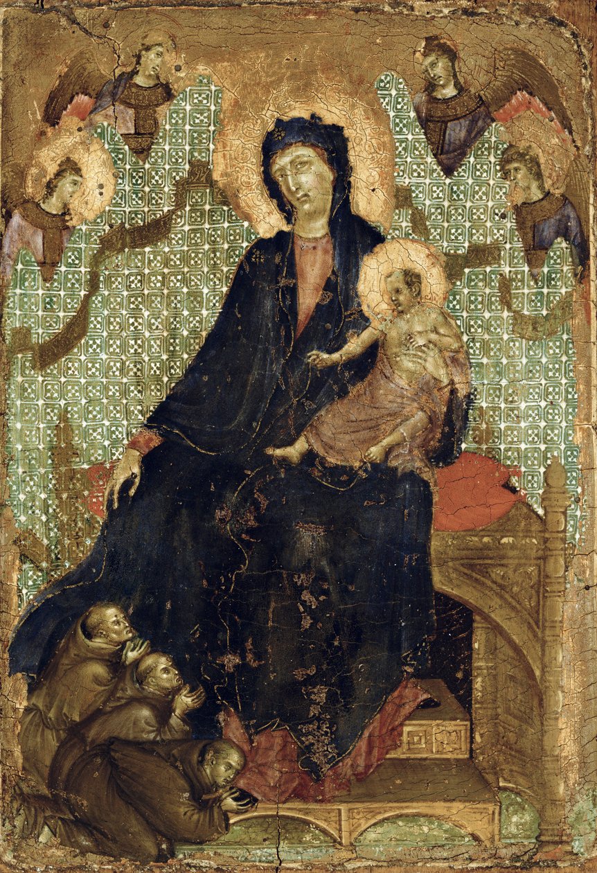 Maagd van de Franciscanen, c.1300 door Duccio di Buoninsegna