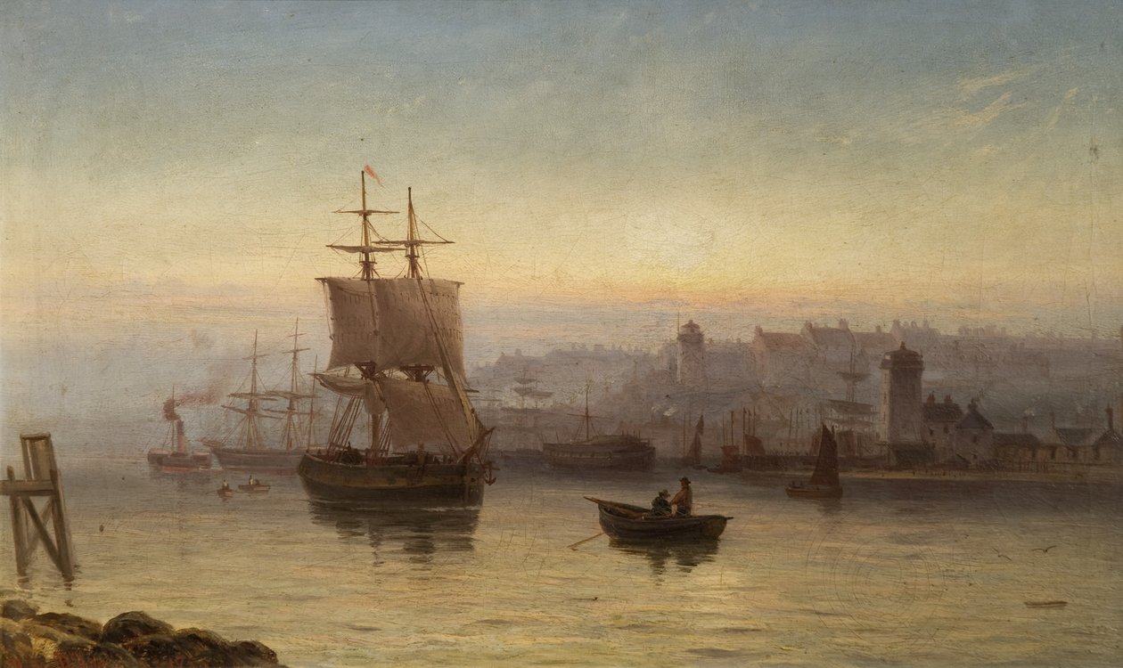 Monding van de Rivier Tyne, Noordelijke Oever 1875 door Duncan F. McLea