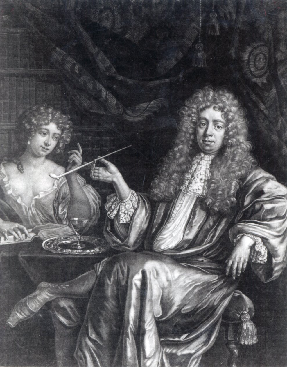 Adrian Beverland, gegraveerd door Isaac Beckett door Dutch School