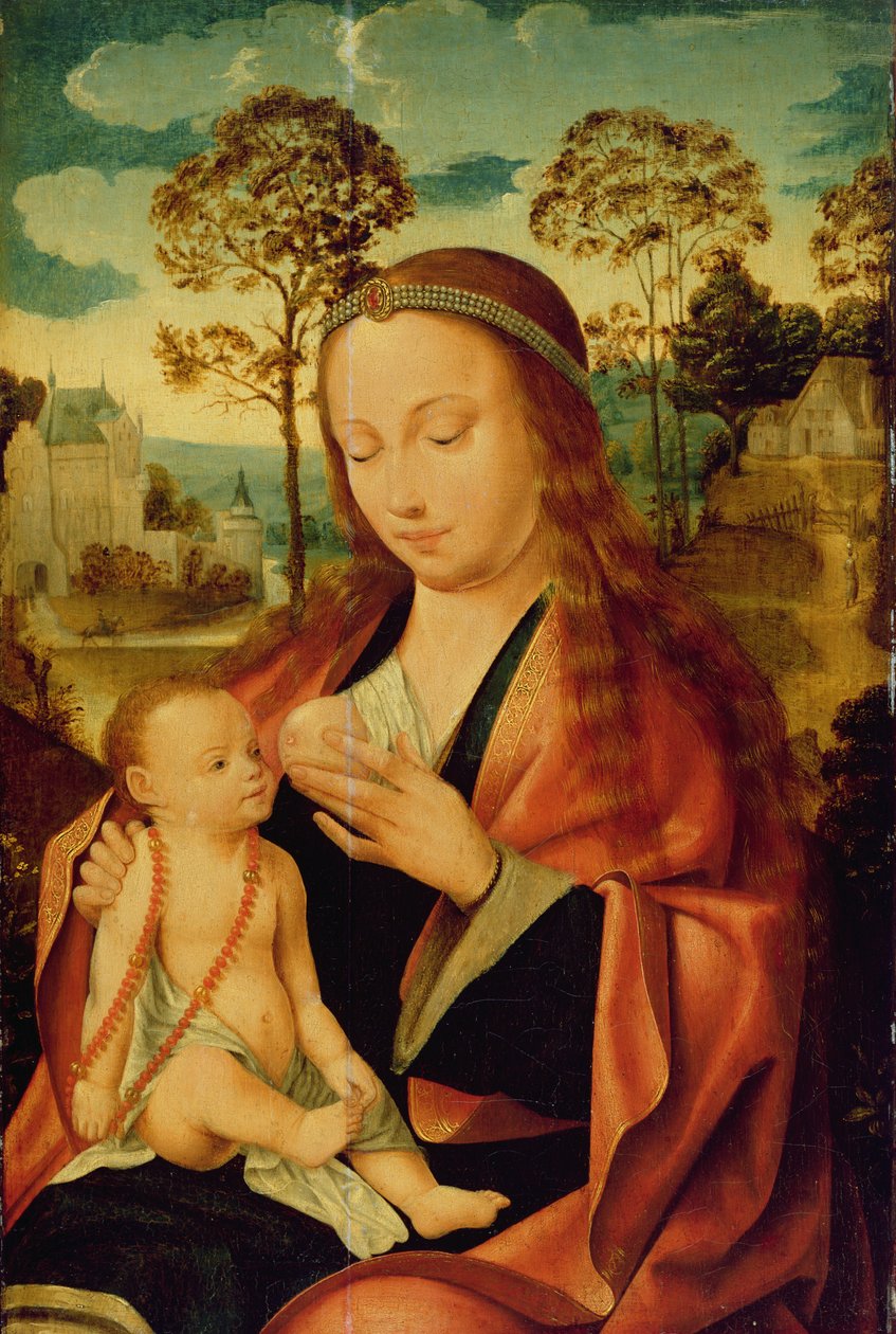 Maria met het Christuskind, begin 16e eeuw door Dutch School