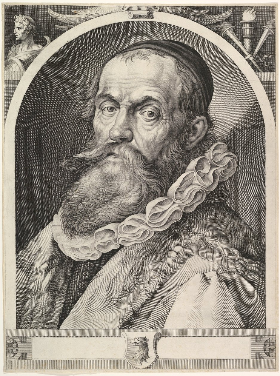 Portret van Hendrick Goltzius, uitgegeven 1617 door Dutch School