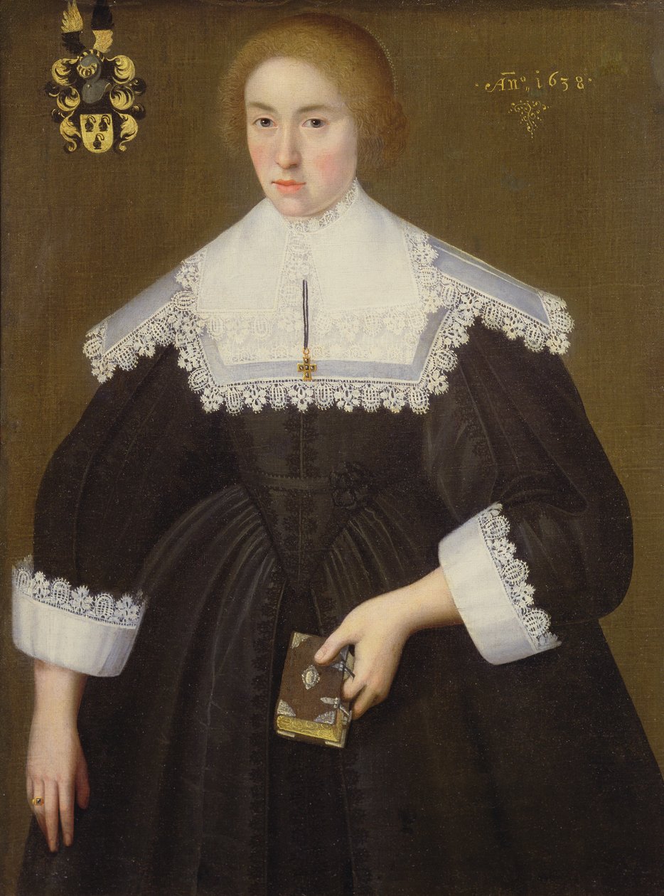 Portret van een dame, 1638 door Dutch School