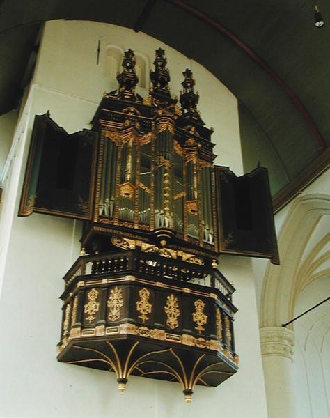Zicht op het orgel, 1637 door Dutch School