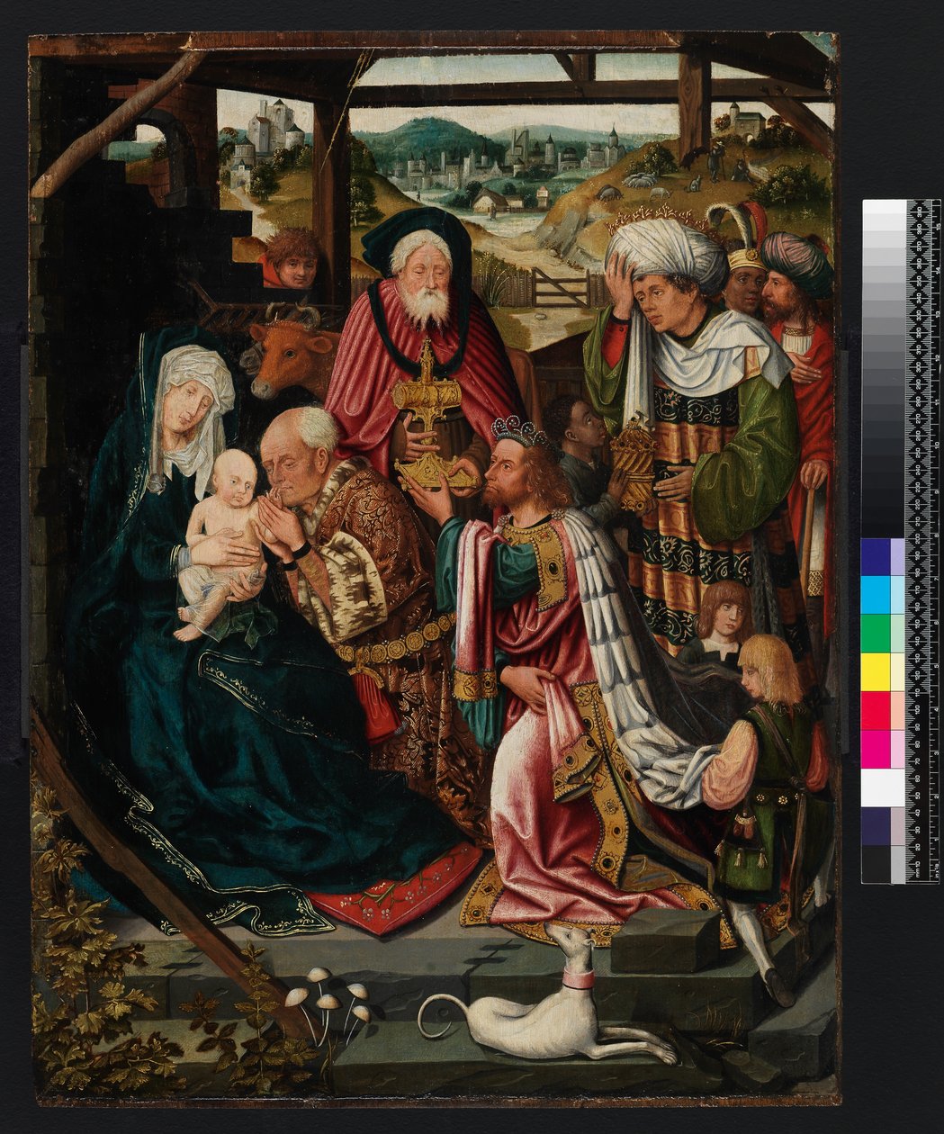 Aanbidding der Koningen, 1520 door Dutch School