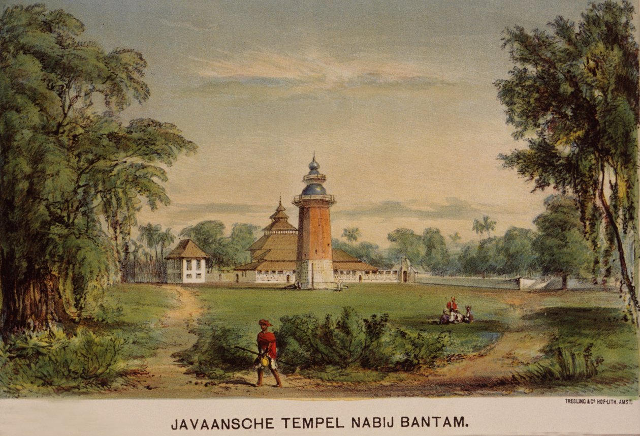 Banten Moskee, Java, Indonesië door Dutch School