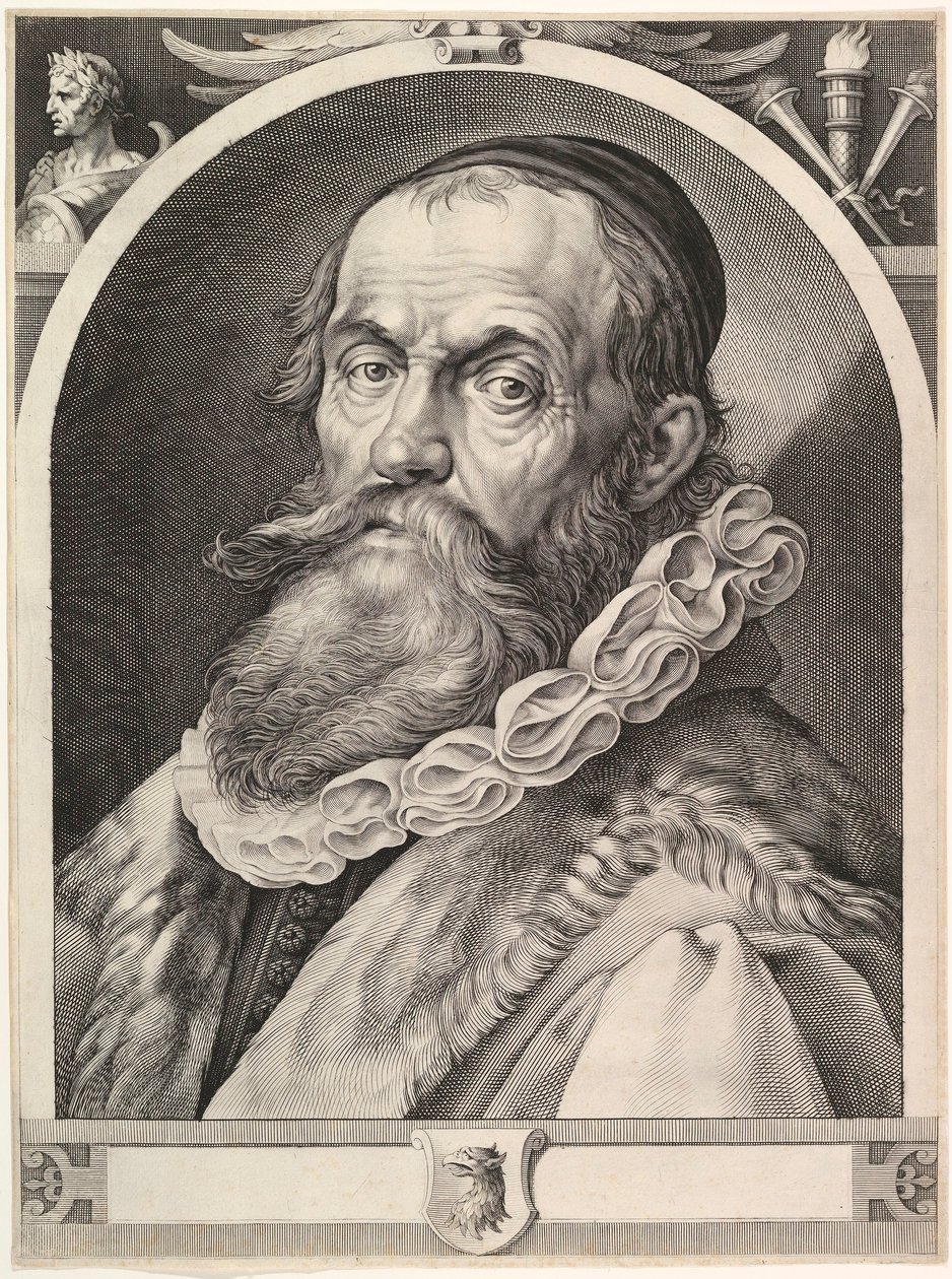 Portret van Hendrick Goltzius, pub. 1617 door Dutch School