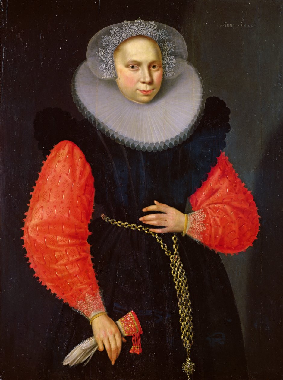 Portret van een Vrouw door Dutch School