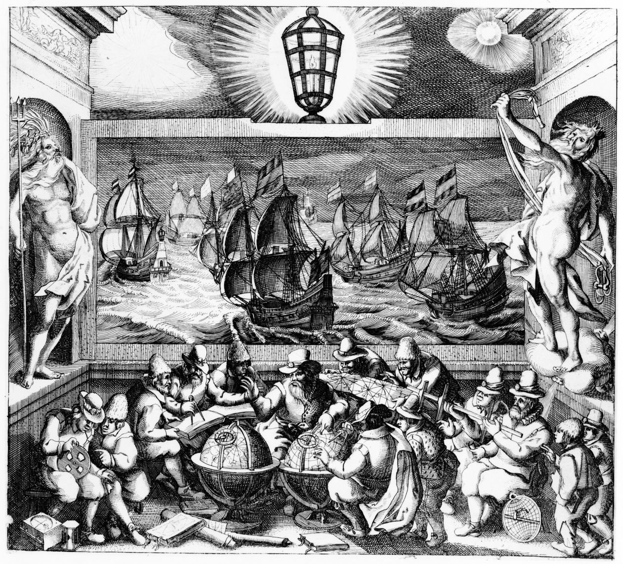 Het Licht van de Navigatie, 1608 door Dutch School
