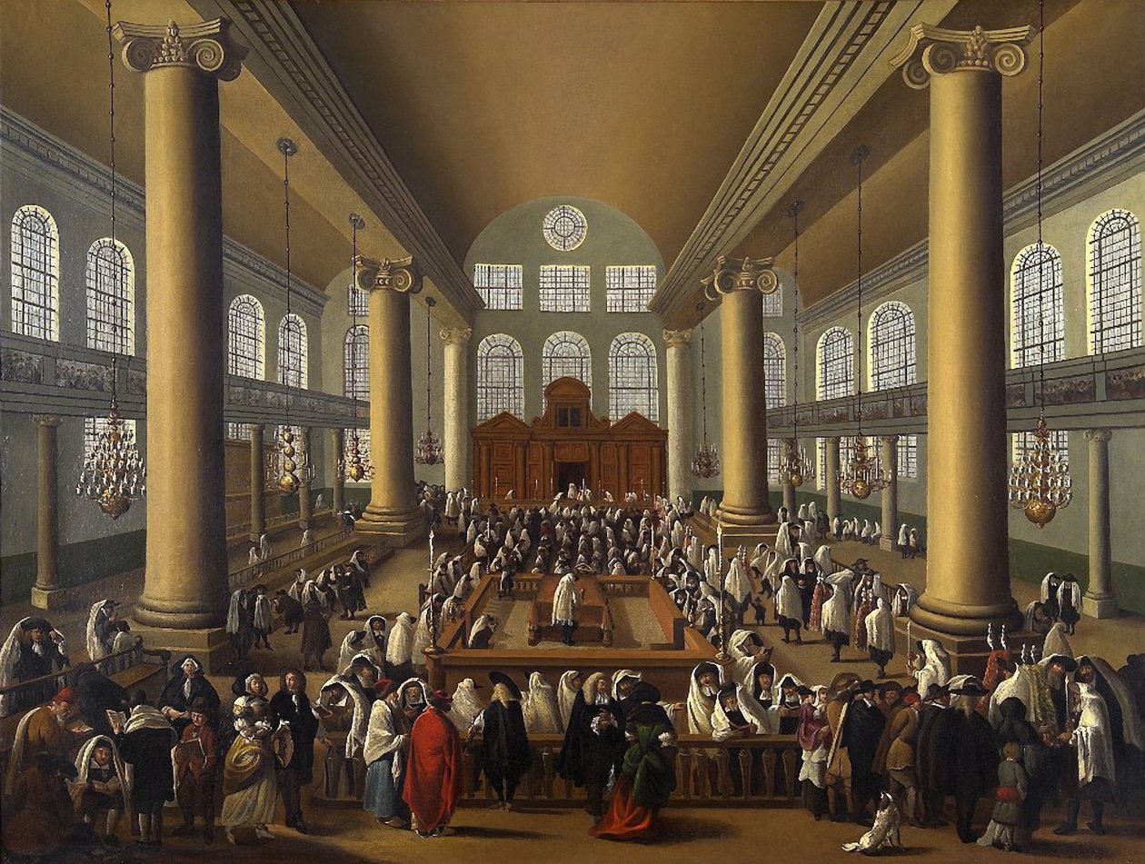 De Portugese synagoge, Amsterdam door Dutch School Dutch School