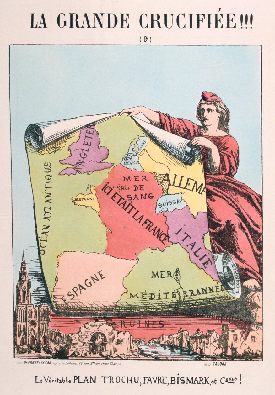 Allegorie van de Republiek Frankrijk, 1871 door E. Courtaux
