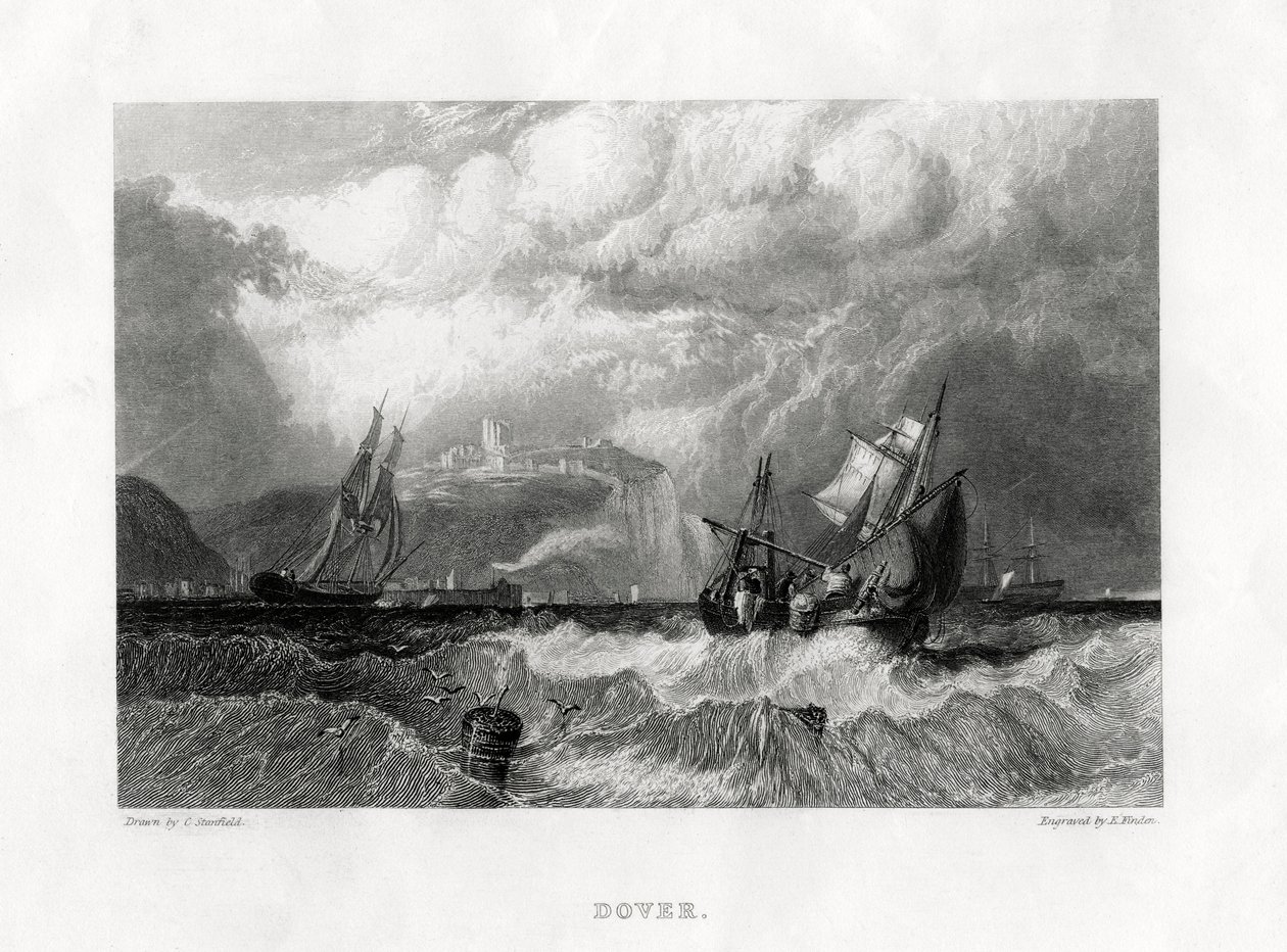 Dover, Kent, 1860 door E. Finden