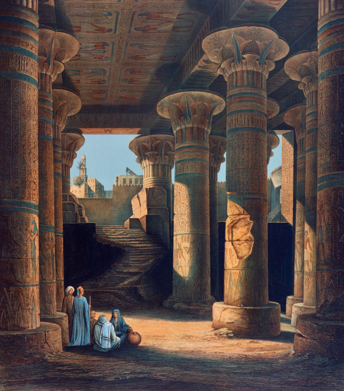 De Tempel van Esneh, 19e eeuw door E Weidenbach