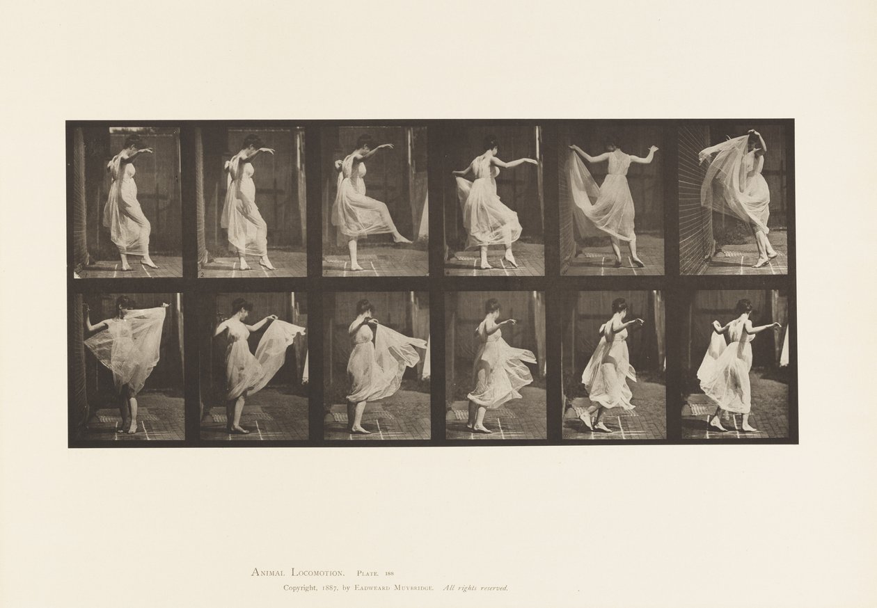 Plaat 188. Dansen (chique) door Eadweard Muybridge