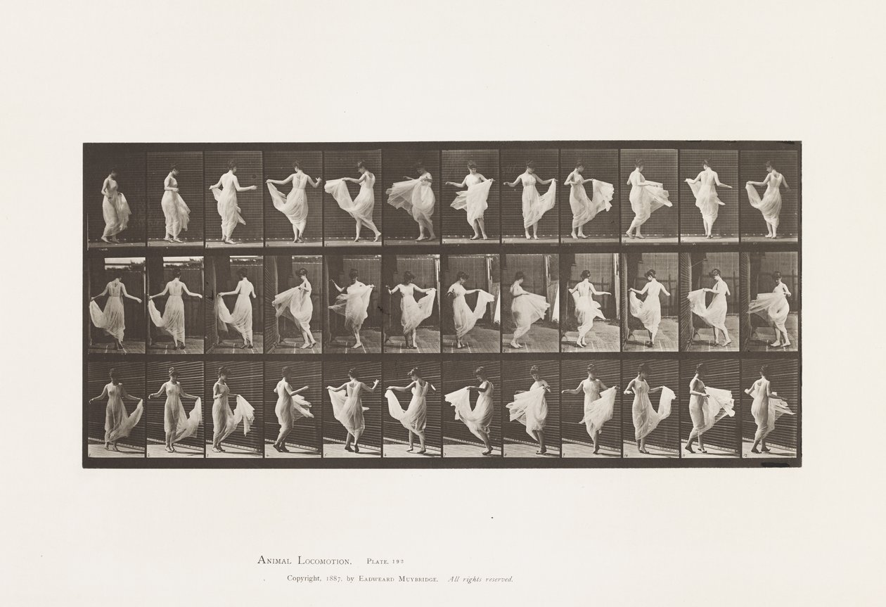 Plaat 192. Dansen (chique) door Eadweard Muybridge