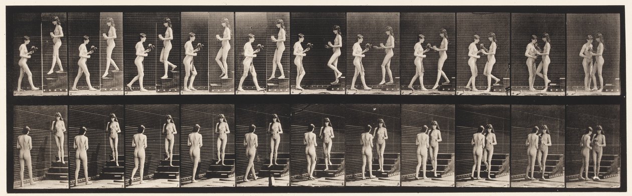 Plaat 448. Twee Modellen door Eadweard Muybridge