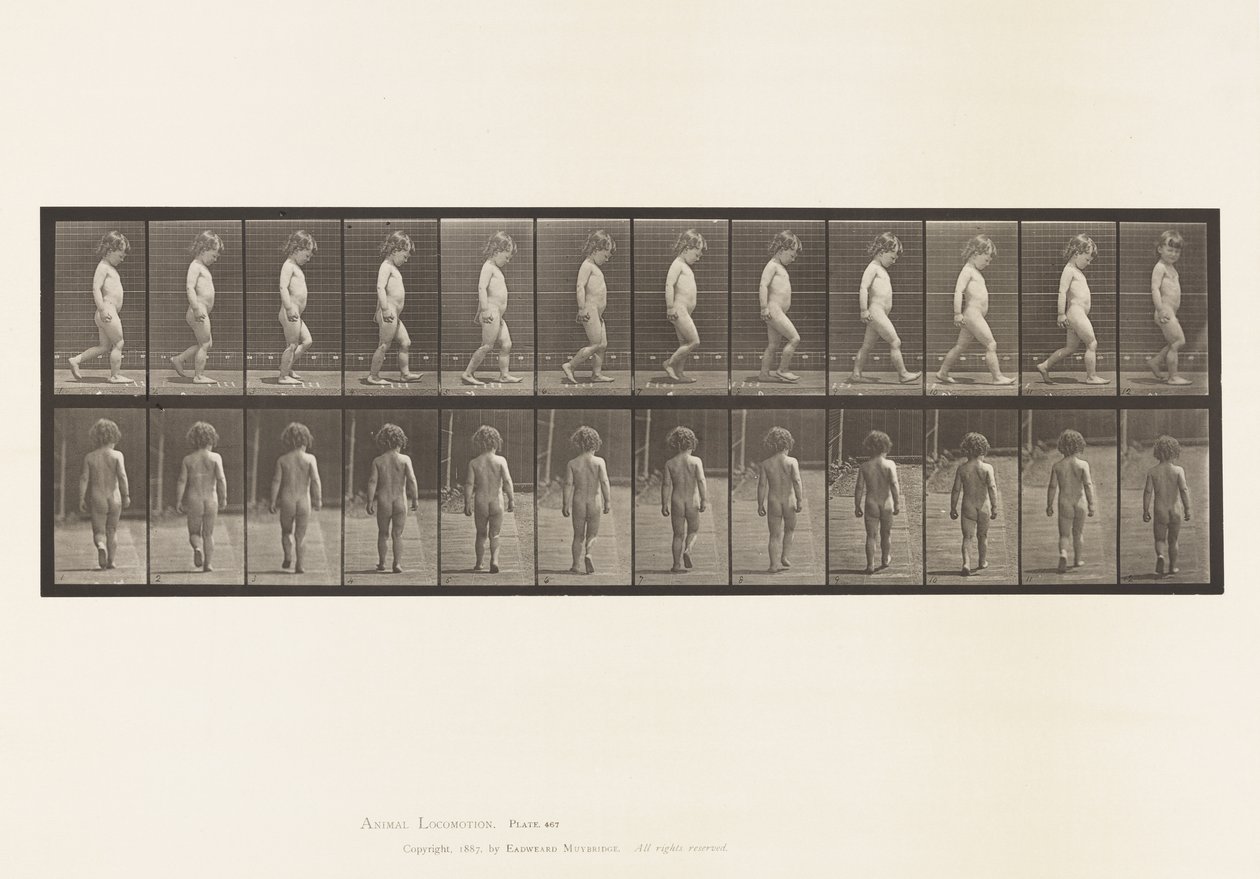 Kind, lopen door Eadweard Muybridge