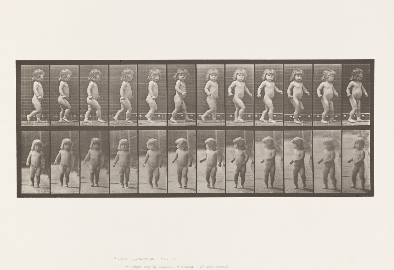 Plaat 468. Kind, lopend door Eadweard Muybridge