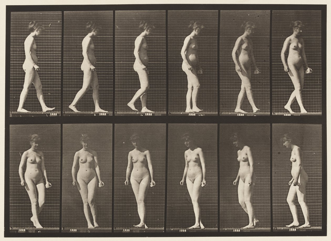 Plaat 47. Lopen en Omdraaien door Eadweard Muybridge