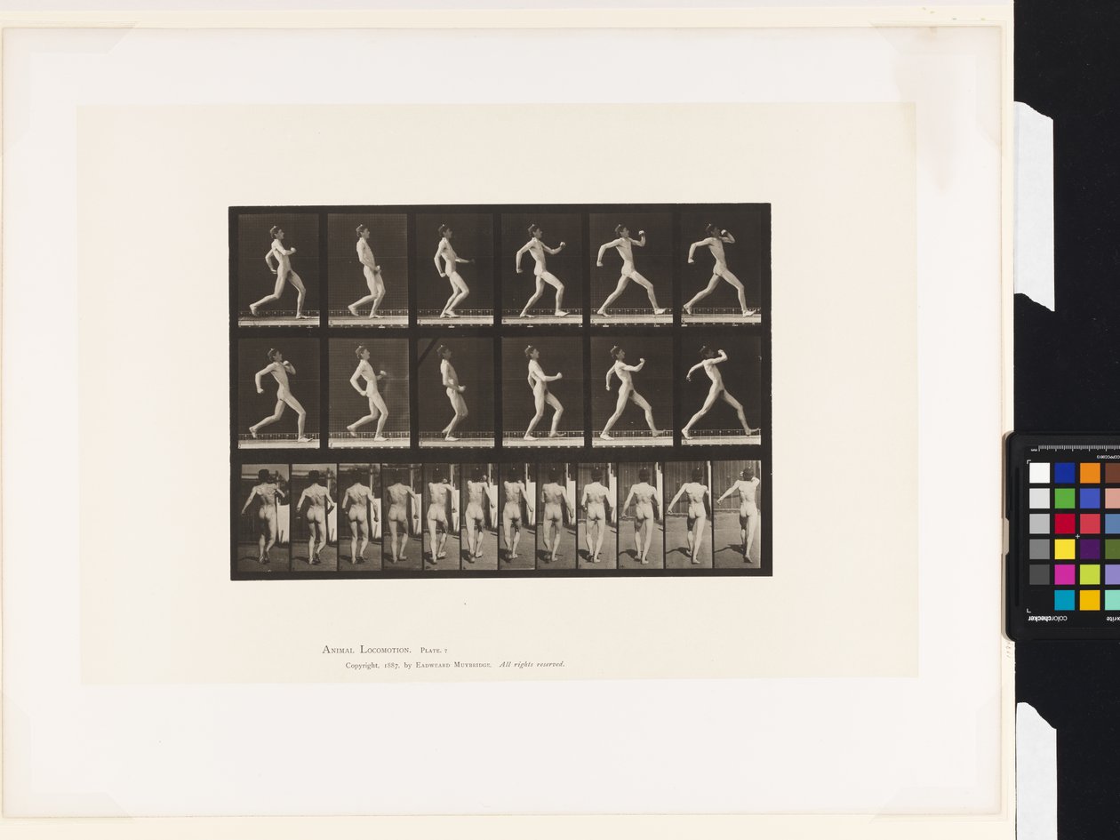 Plaat 7. Lopen door Eadweard Muybridge
