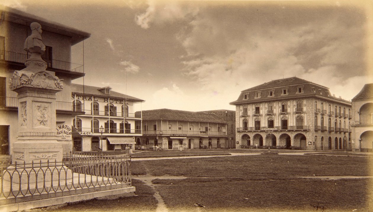 De Plaza, Panama door Eadweard Muybridge