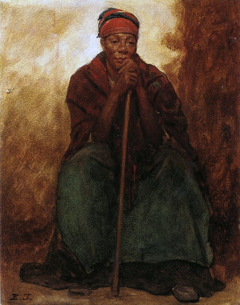 Dinah, de zwarte dienaar door Eastman Johnson