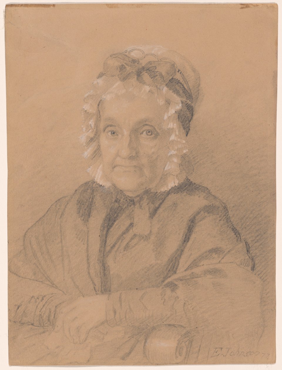 Portret van mevrouw Jeremiah Chandler door Eastman Johnson