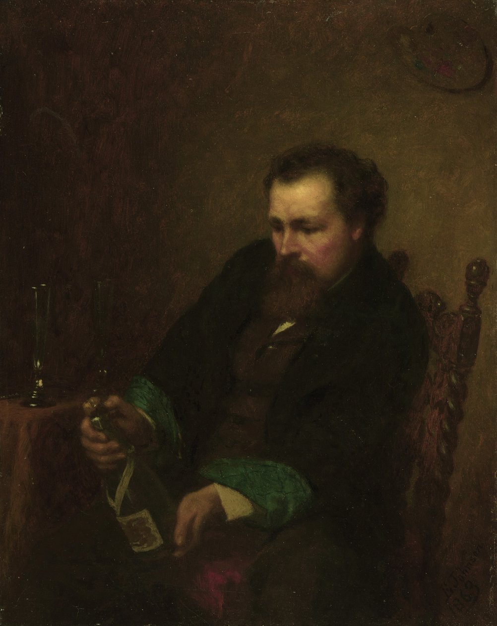 Zelfportret, 1863 door Eastman Johnson