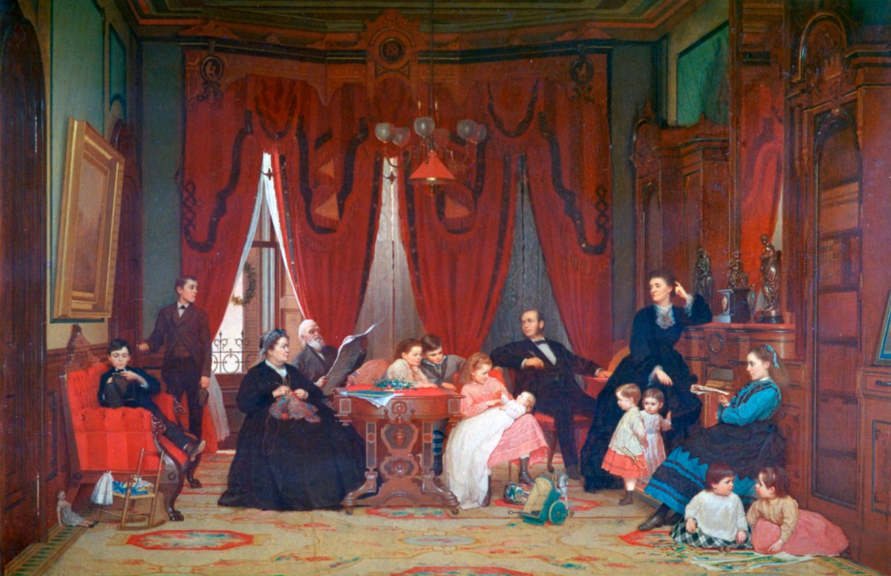 De Familie Hatch, 1870-1871 door Eastman Johnson