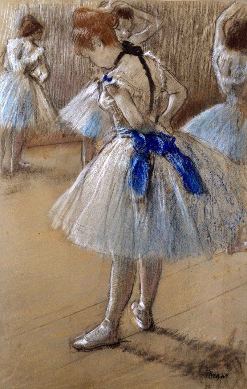 Een studie van een danseres door Edgar Degas