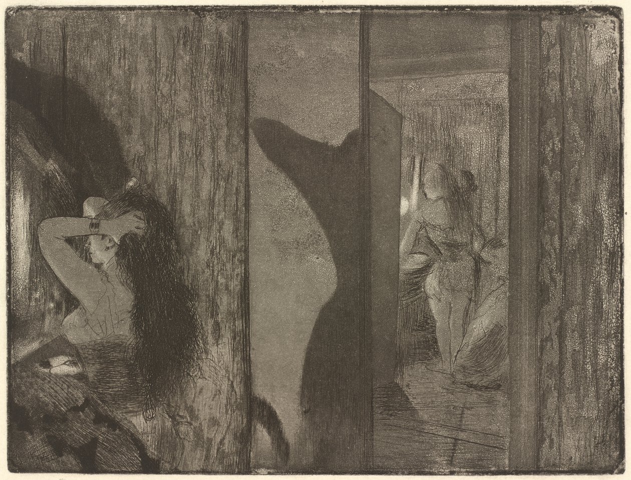 Actrices in hun Kleedkamers door Edgar Degas