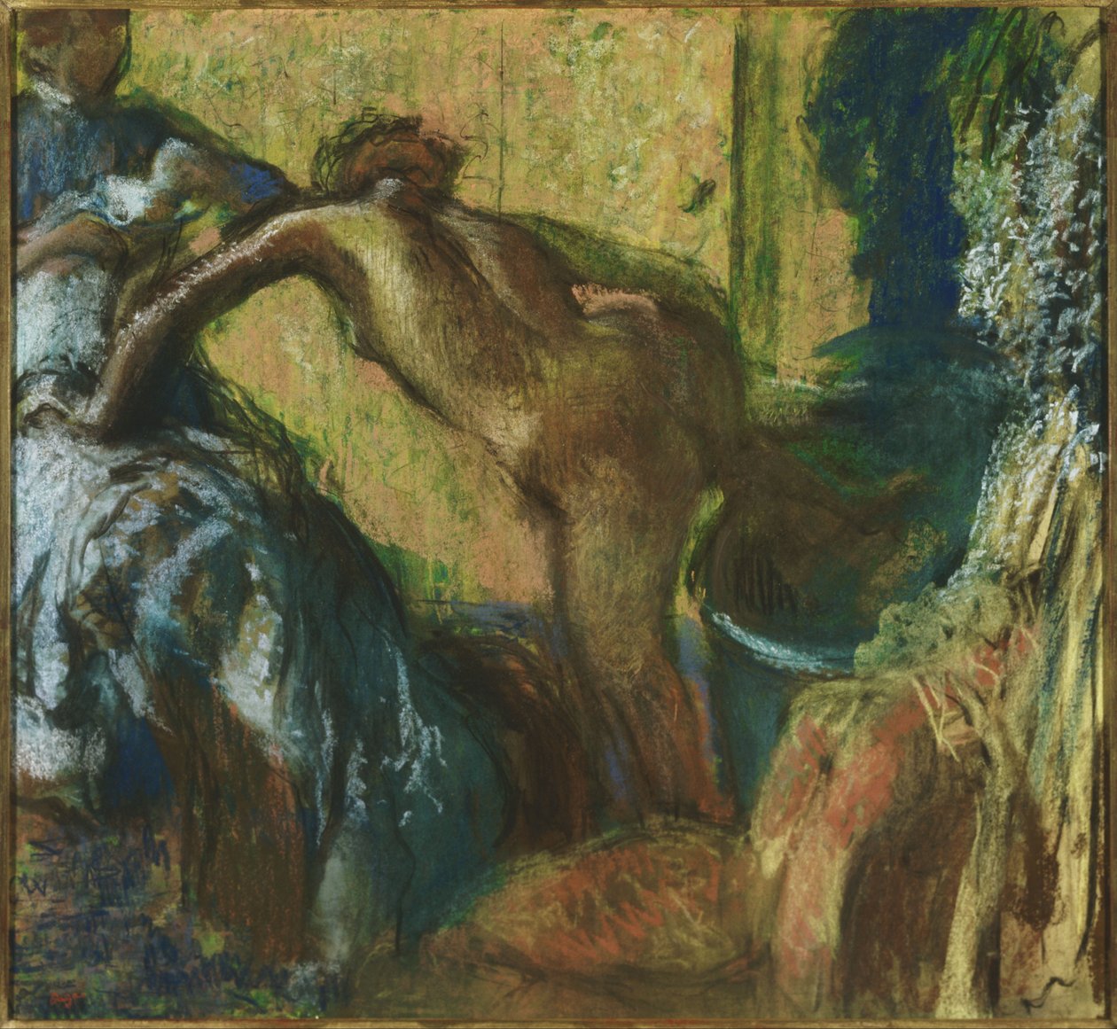 Na het bad door Edgar Degas