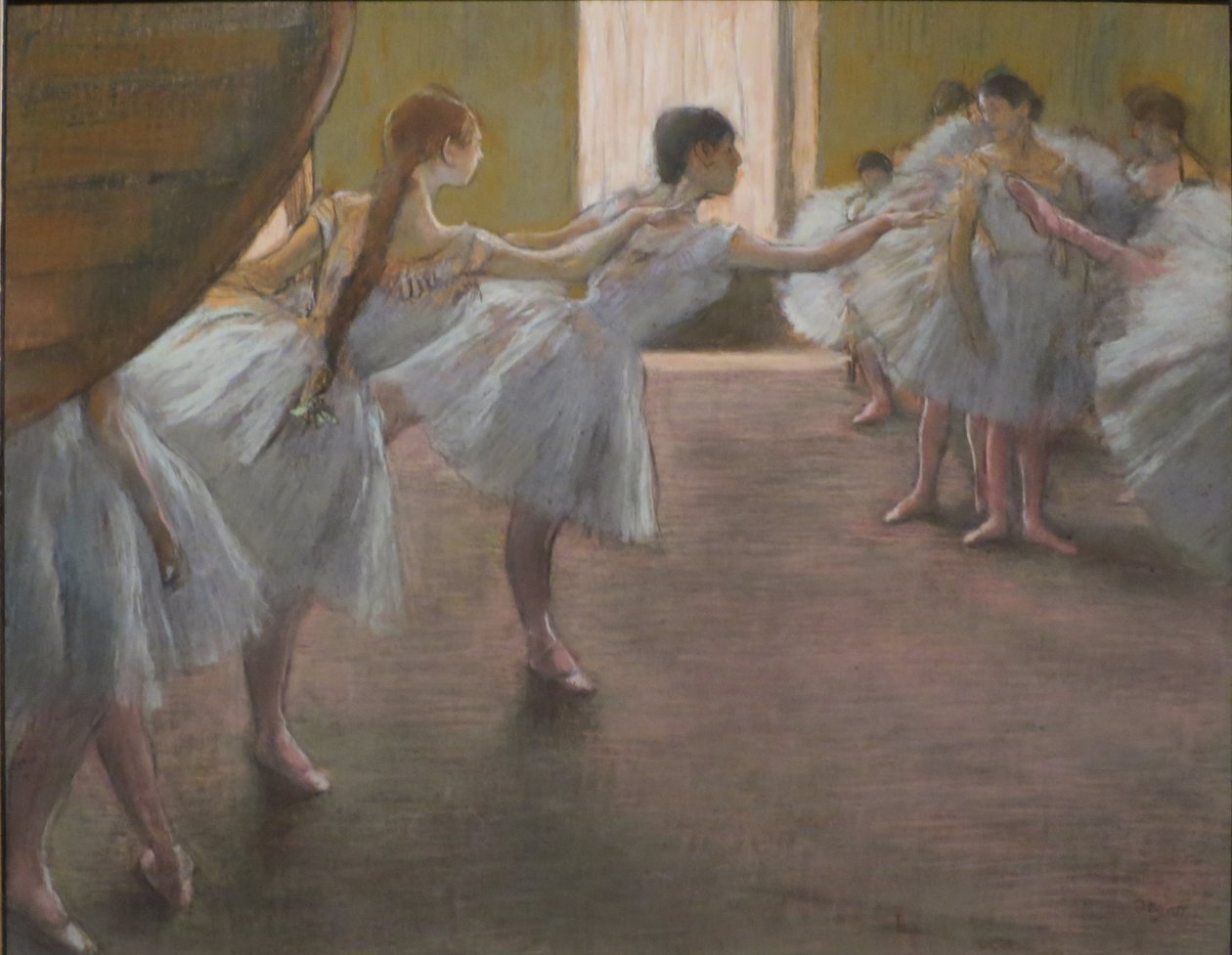 Balletrepetitie door Edgar Degas