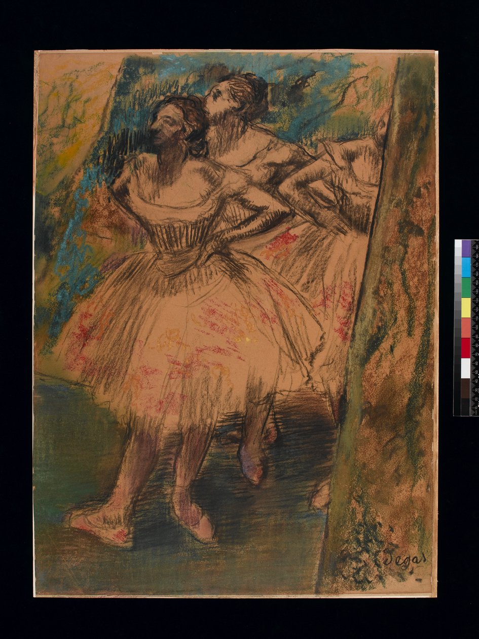 Danser in de vleugel, c.1905 door Edgar Degas