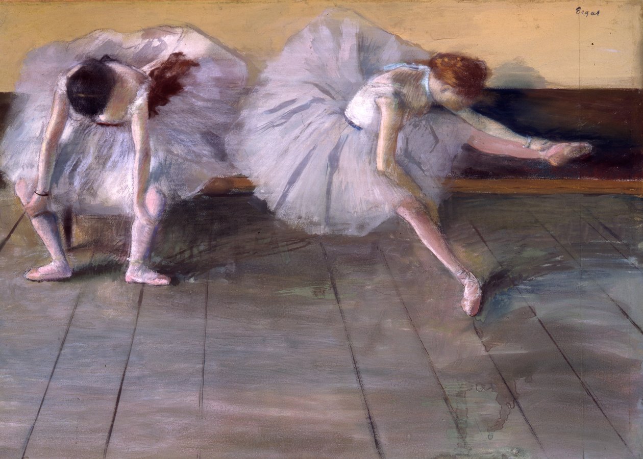 Twee danseressen, c.1879 door Edgar Degas