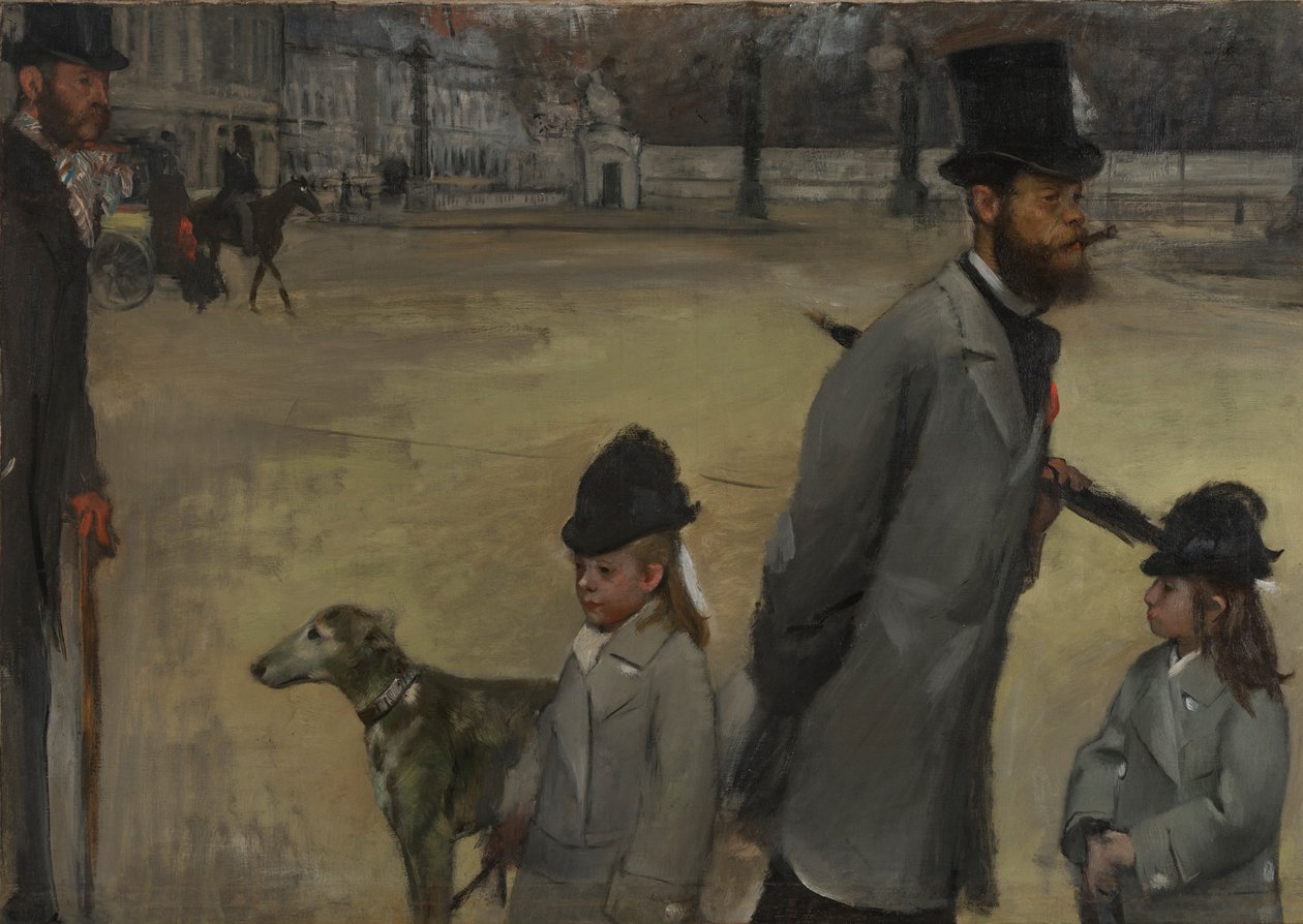 Place de la Concorde, 1875 door Edgar Degas