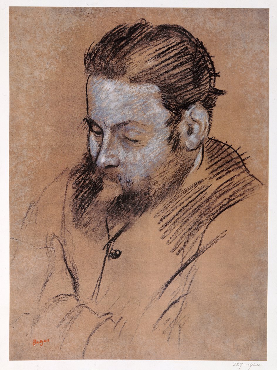 Portret van Diego Martelli door Edgar Degas