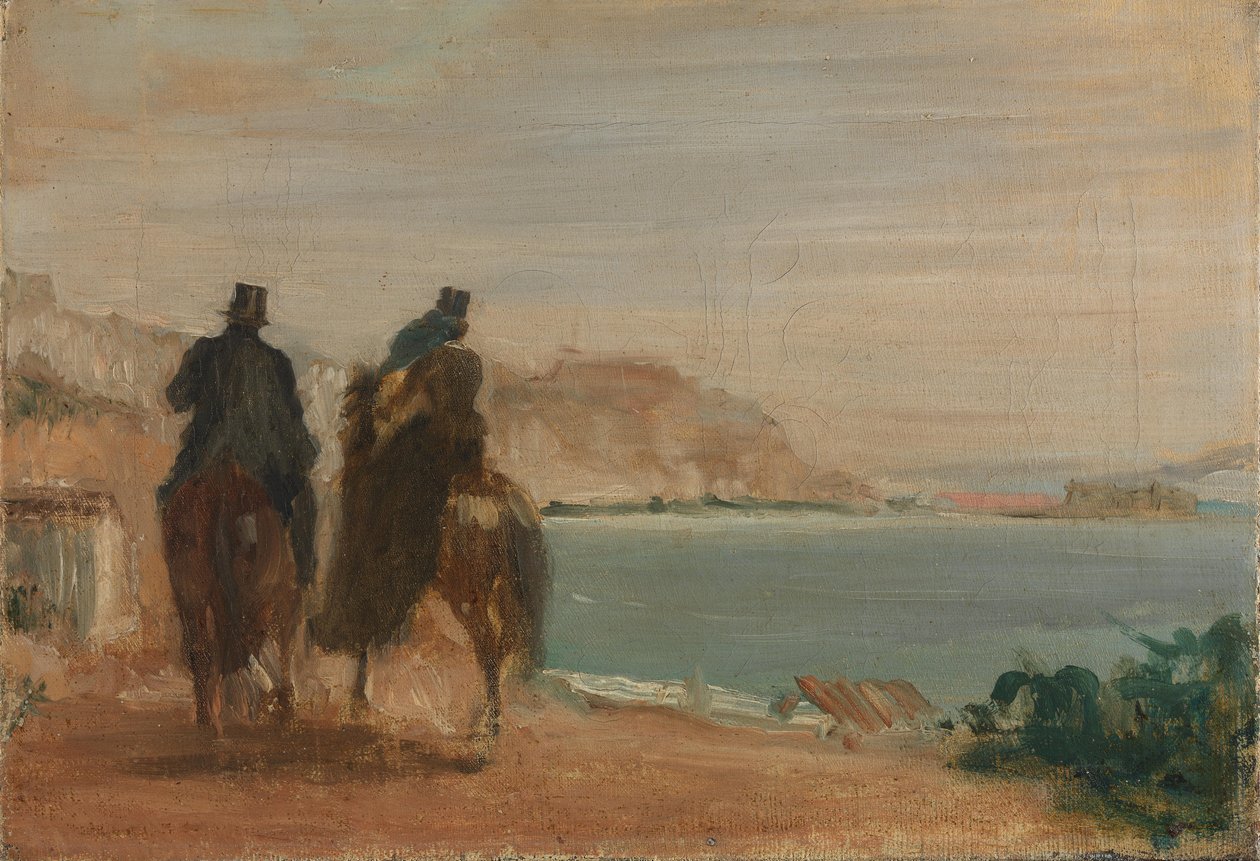 Promenade langs de zee door Edgar Degas