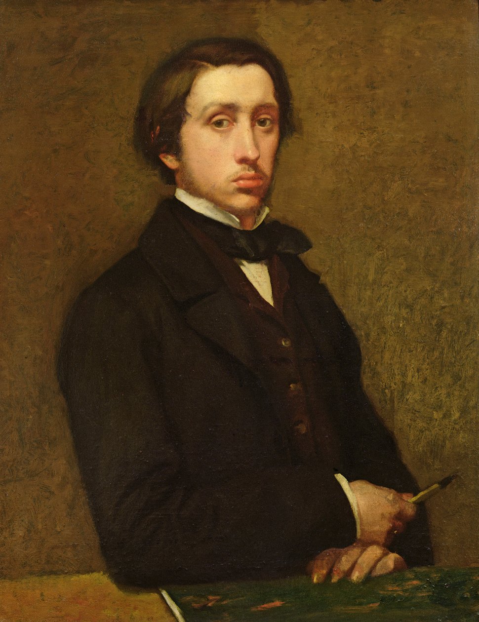 Zelfportret, 1855 door Edgar Degas