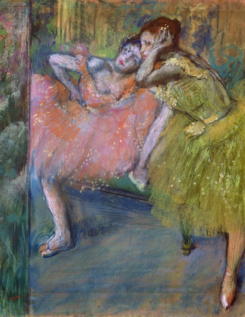 Twee Dansers in de Foyer, ca. 1901 door Edgar Degas
