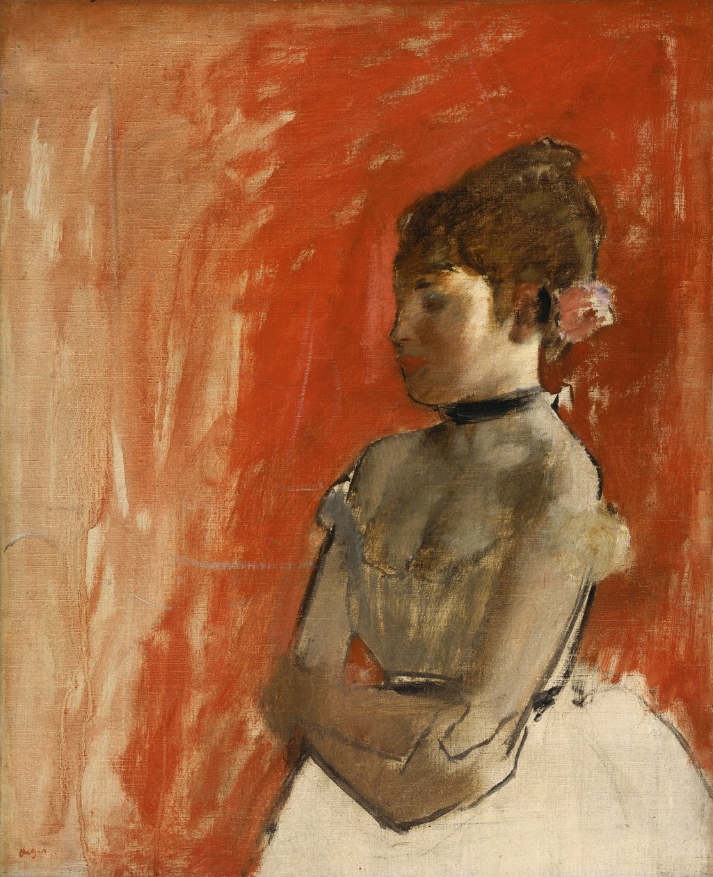 Balletdanseres met Gekruiste Armen door Edgar Degas